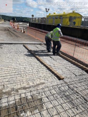 Recuperação de pavimento de concreto em UHE - São Jorge d'Oeste (PR)